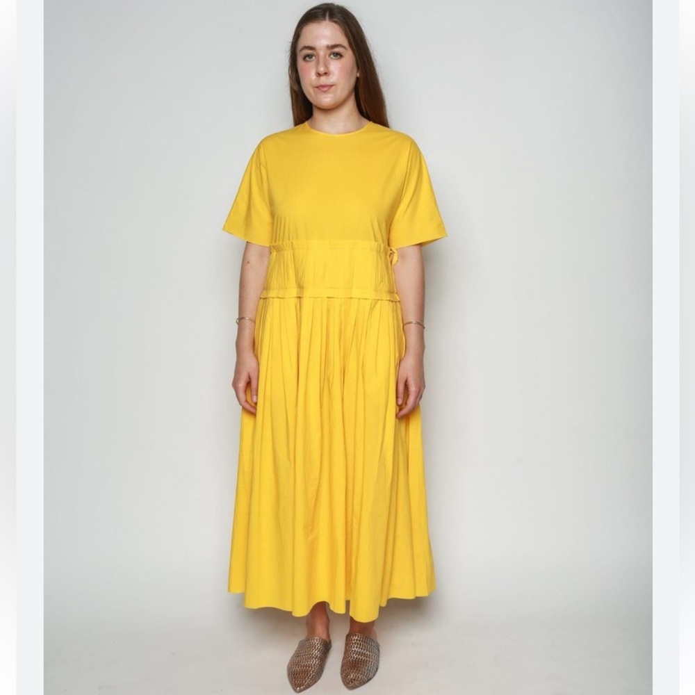 Sara Lanzi Gathered Waist Dress - Sunshine Yellow